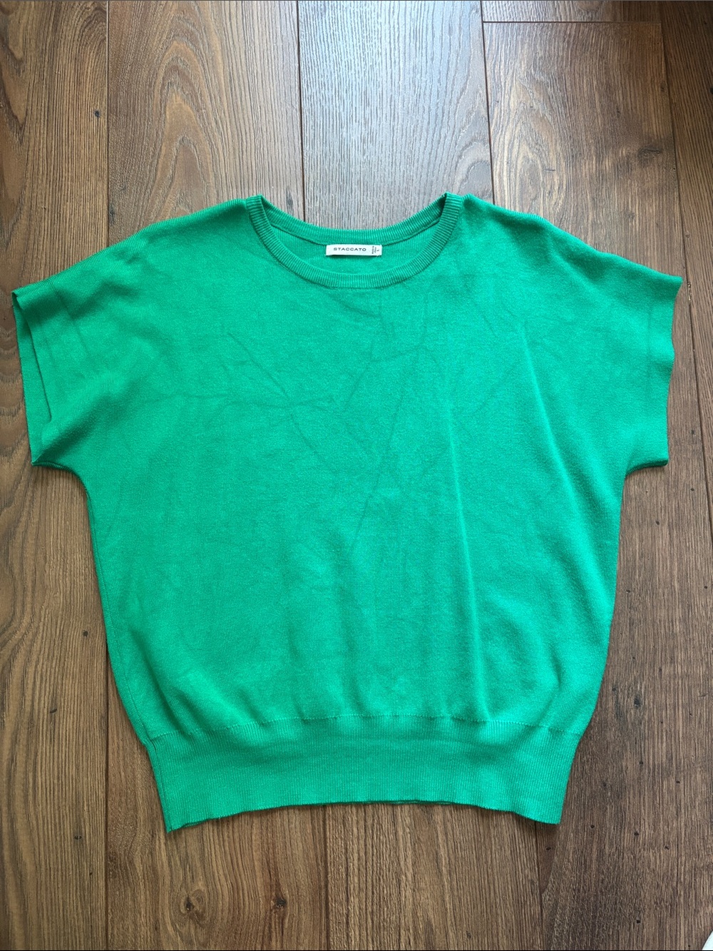 Staccato Bright Green Ribbed Knit Tee